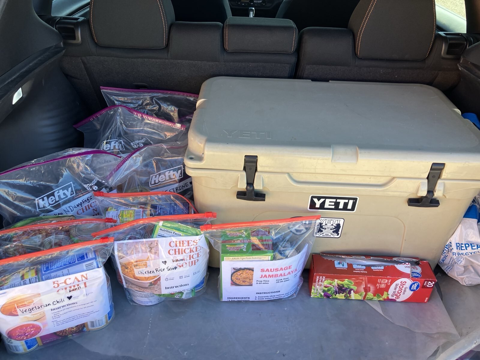 Supplies ready for distribution